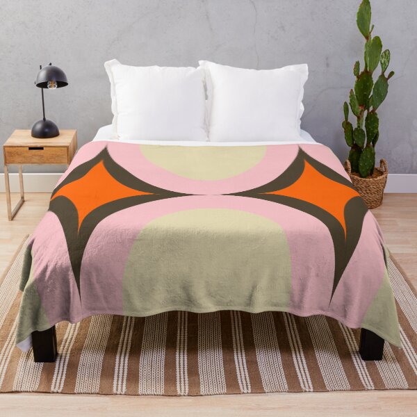 Item preview, Groovy Starburst Beige Pink - Mid Century designed and sold by susycosta.