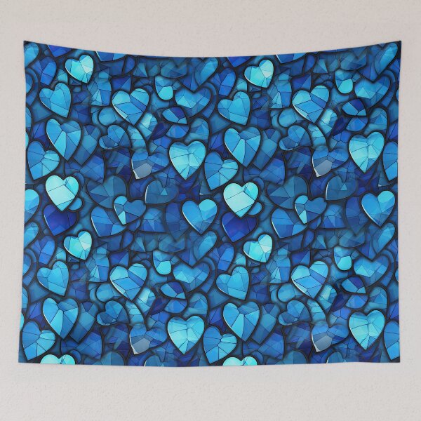 Item preview, Stained Glass Valentine - Sapphire Sweetheart 10 designed and sold by the-Nerdlings.
