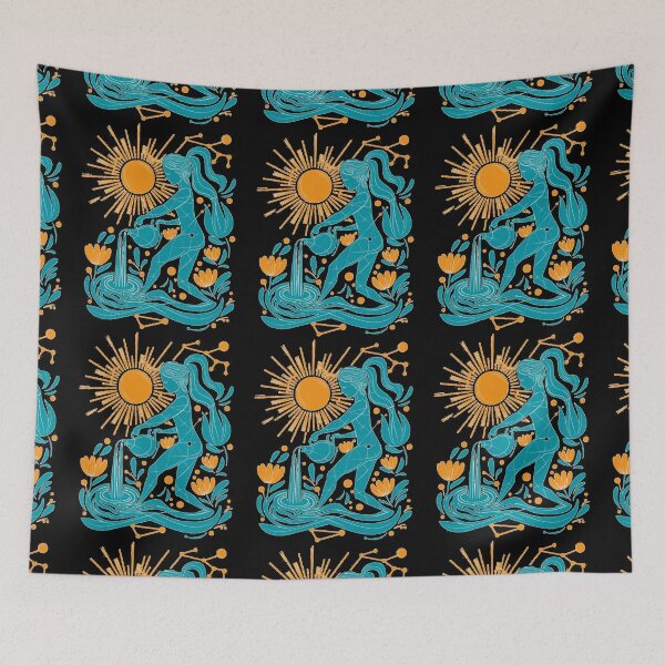 Item preview, Aquarius Astrology. Sun in Aquarius, Zodiac sign, Aquarius symbol designed and sold by ZodiacWonders.