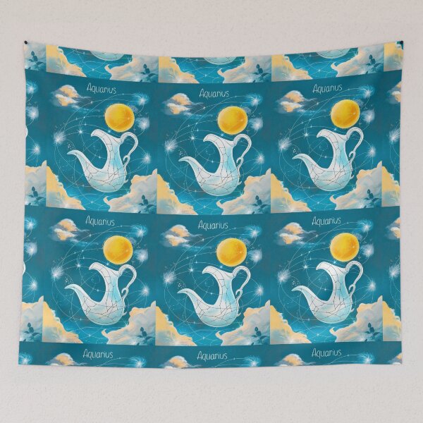 Item preview, Aquarius Astrology. Sun in Aquarius, Zodiac sign, Aquarius symbol designed and sold by ZodiacWonders.