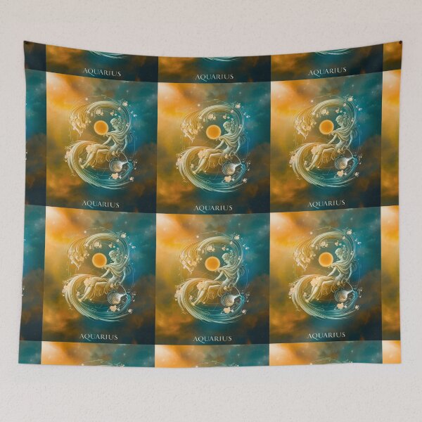 Item preview, Aquarius Astrology. Sun in Aquarius, Zodiac sign, Aquarius symbol designed and sold by ZodiacWonders.