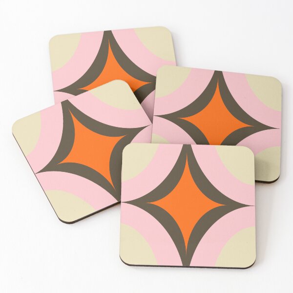 Item preview, Groovy Starburst Beige Pink - Mid Century designed and sold by susycosta.