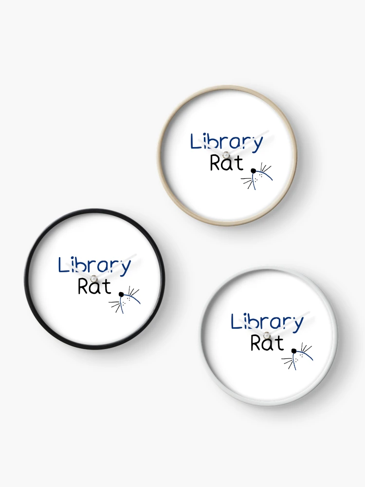 Thumbnail 3 of 4, Clock, Library Rat designed and sold by ebcameron.