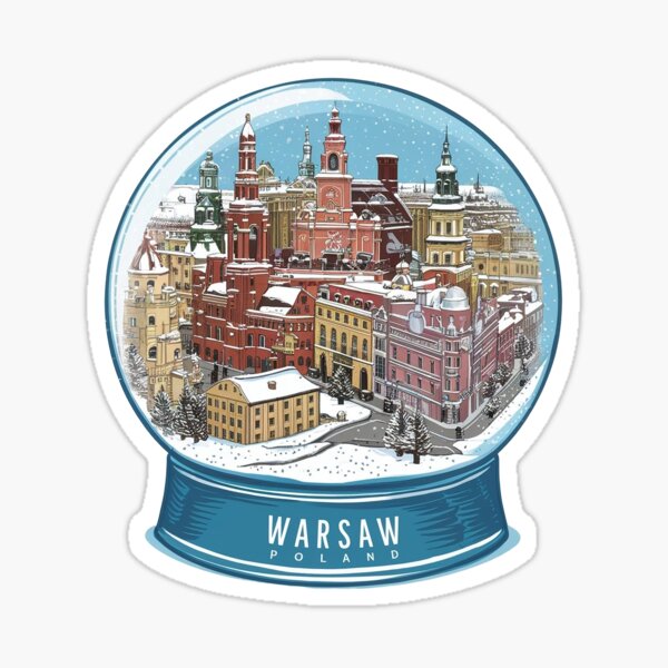 Item preview, Warsaw snow globe sticker designed and sold by BABA1655.