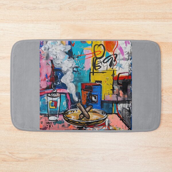 Item preview, Chromatic Chaos Unleashed- Vibrant Still Life with Smoking Cigar and Abstract Fauvist Elements designed and sold by OlfactoART Studio.
