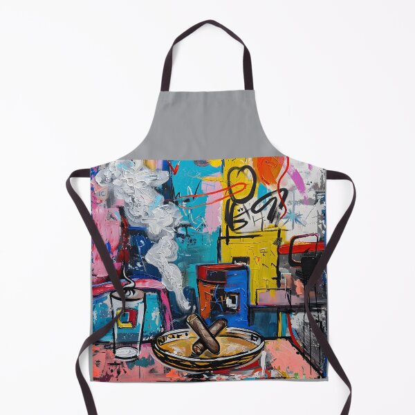 Item preview, Chromatic Chaos Unleashed- Vibrant Still Life with Smoking Cigar and Abstract Fauvist Elements designed and sold by OlfactoART Studio.
