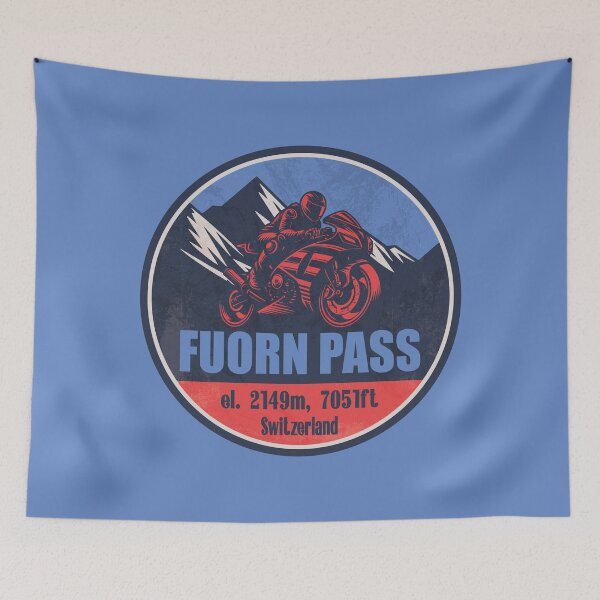 Item preview, Fuorn Pass Switzerland Motorcycling Mountain Design designed and sold by CynthiaGraphics.