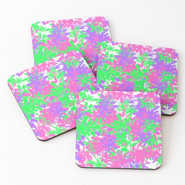Item preview, Purple Green Pink Abstract Flowers designed and sold by CLEARART7.