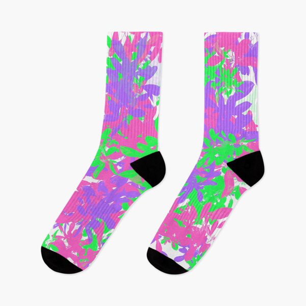 Item preview, Purple Green Pink Abstract Flowers designed and sold by CLEARART7.
