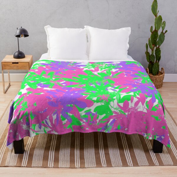 Item preview, Purple Green Pink Abstract Flowers designed and sold by CLEARART7.