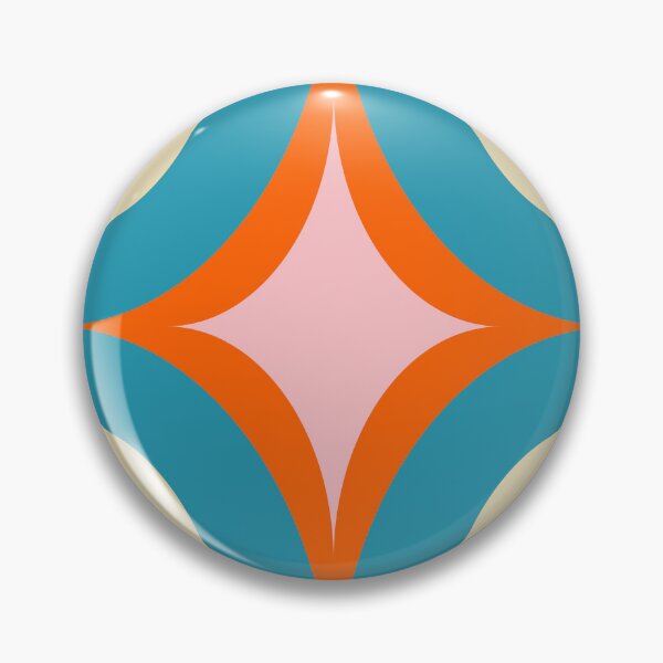 Item preview, Groovy Starburst Beige Blue - Mid Century designed and sold by susycosta.