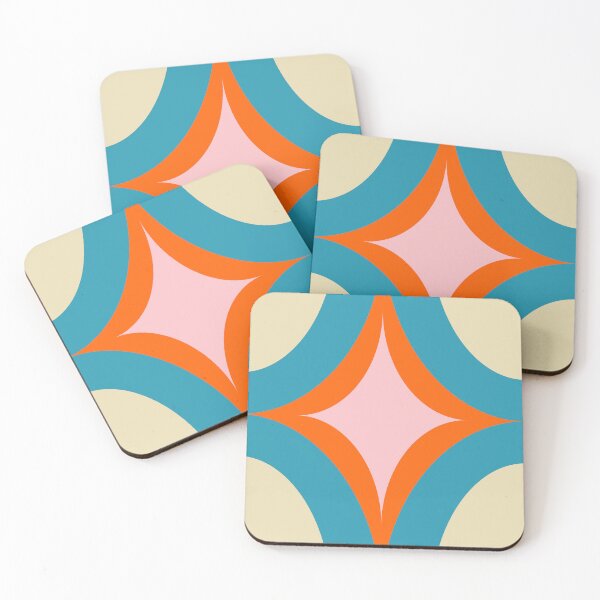 Item preview, Groovy Starburst Beige Blue - Mid Century designed and sold by susycosta.