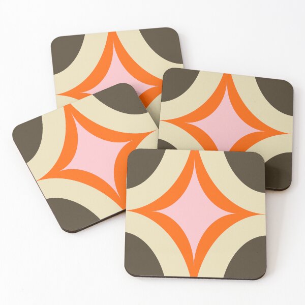 Item preview, Groovy Starburst Brown Beige - Mid Century designed and sold by susycosta.