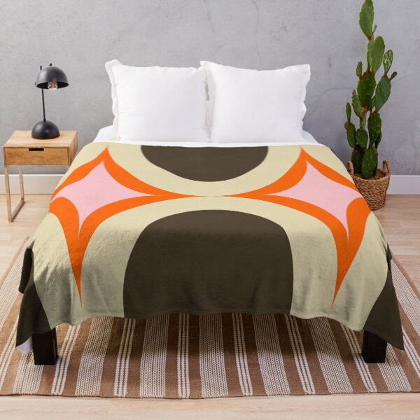 Item preview, Groovy Starburst Brown Beige - Mid Century designed and sold by susycosta.