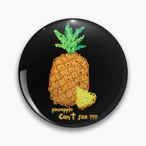 Item preview, Pineapple Can't See??? Pineapple Pun Scribbles Funny Prints designed and sold by DendaArt.