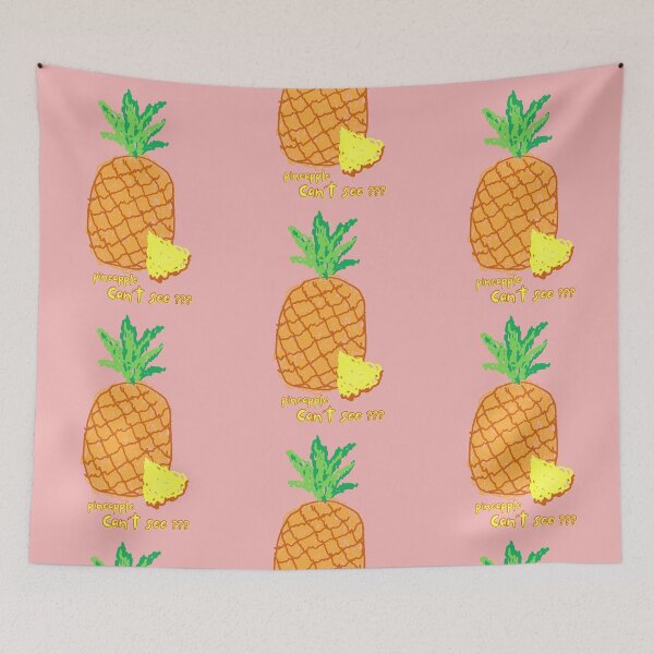 Item preview, Pineapple Can't See??? Pineapple Pun Scribbles Funny Prints designed and sold by DendaArt.