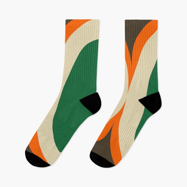 Item preview, Groovy Starburst Green Orange - Mid Century designed and sold by susycosta.
