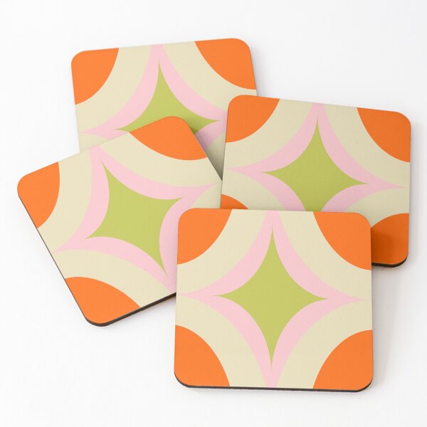 Item preview, Groovy Starburst Orange Beige - Mid Century designed and sold by susycosta.