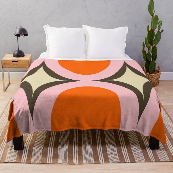 Item preview, Groovy Starburst Orange Pink - Mid Century designed and sold by susycosta.