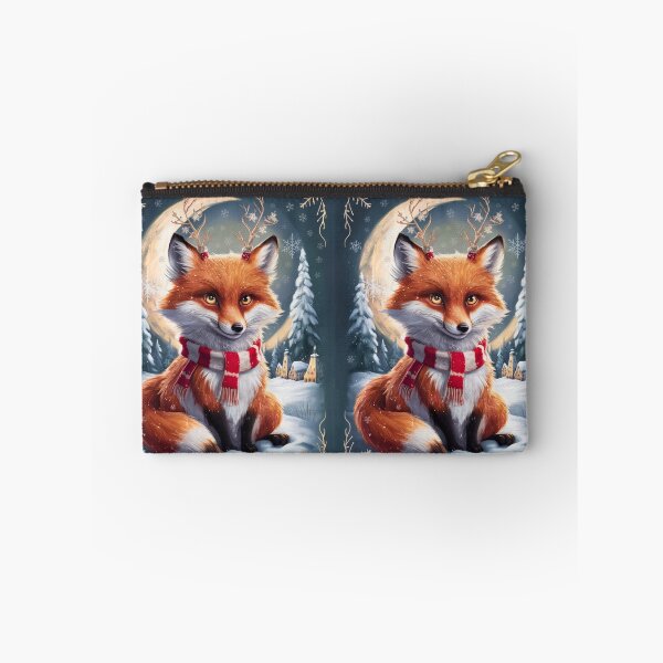 Artikelvorschau, Fuchs-Porträt. Winterfuchs, Fuchs im Schnee, Fantasiefuchs, wunderlicher Fuchs, Fuchs für die Feiertage entworfen und verkauft von FoxVibes.