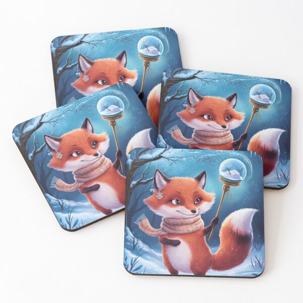 Item preview, Fox Portrait. winter fox, fox in the snow, fantasy fox, whimsical fox, fox for the holidays designed and sold by FoxVibes.
