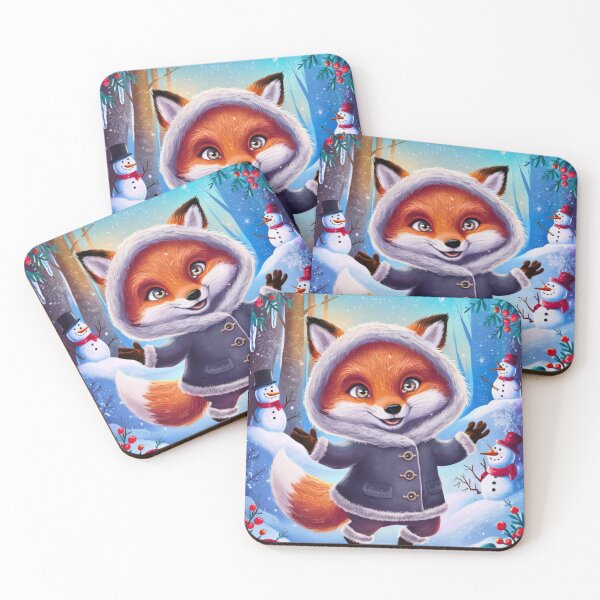 Item preview, Fox Portrait. winter fox, fox in the snow, fantasy fox, whimsical fox, fox for the holidays designed and sold by FoxVibes.