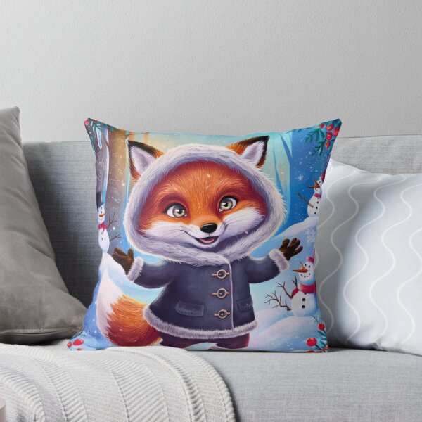 Artikelvorschau, Fuchs-Porträt. Winterfuchs, Fuchs im Schnee, Fantasiefuchs, wunderlicher Fuchs, Fuchs für die Feiertage entworfen und verkauft von FoxVibes.