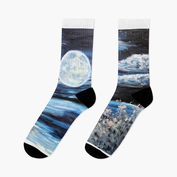 Item preview, Moonlight Beauty Mystery Lake Mist Night Tranquility Harmony designed and sold by kkjustpaint.
