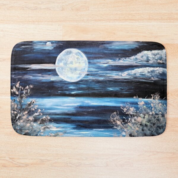 Item preview, Moonlight Beauty Mystery Lake Mist Night Tranquility Harmony designed and sold by kkjustpaint.