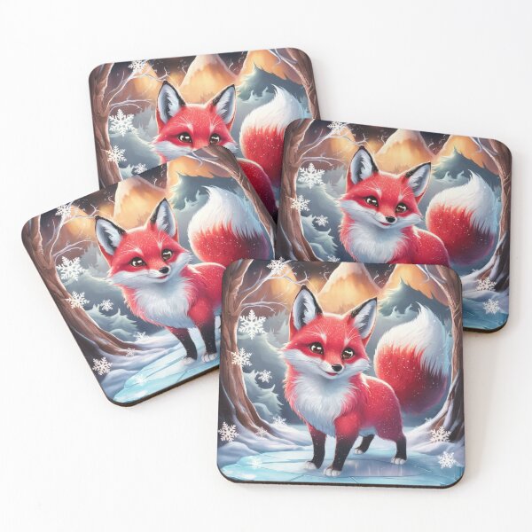 Item preview, Fox Portrait. winter fox, fox in the snow, fantasy fox, whimsical fox, fox for the holidays designed and sold by FoxVibes.