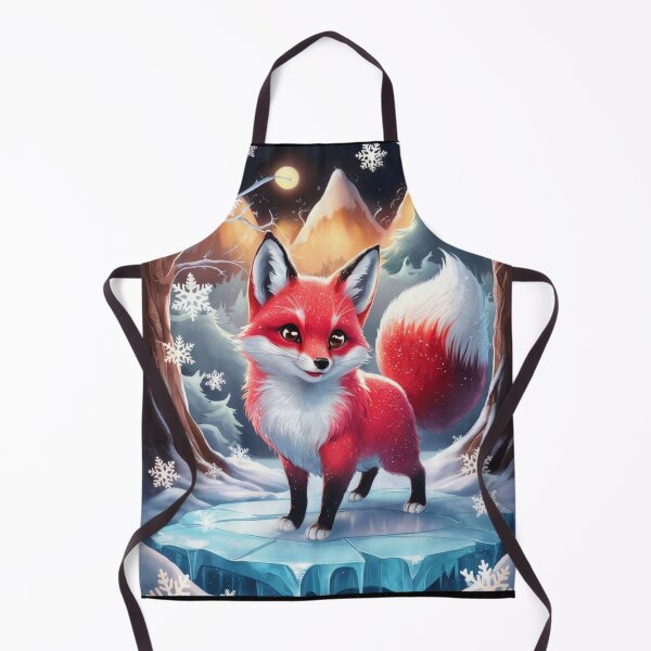 Artikelvorschau, Fuchs-Porträt. Winterfuchs, Fuchs im Schnee, Fantasiefuchs, wunderlicher Fuchs, Fuchs für die Feiertage entworfen und verkauft von FoxVibes.