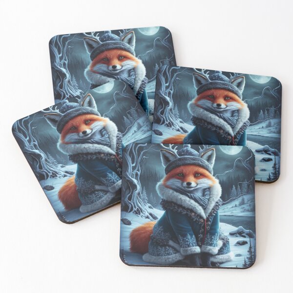 Item preview, Fox Portrait. winter fox, fox in the snow, fantasy fox, whimsical fox, fox for the holidays designed and sold by FoxVibes.