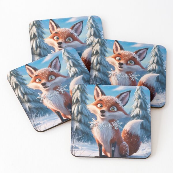 Item preview, Fox Portrait. winter fox, fox in the snow, fantasy fox, whimsical fox, fox for the holidays designed and sold by FoxVibes.