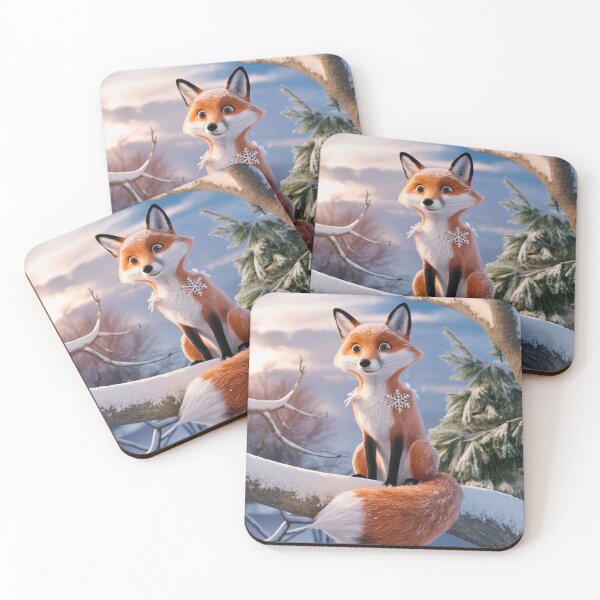 Item preview, Fox Portrait. winter fox, fox in the snow, fantasy fox, whimsical fox, fox for the holidays designed and sold by FoxVibes.