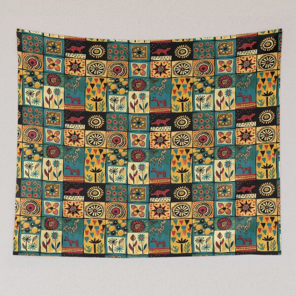 Item preview, Colorful African Art Pattern designed and sold by ArtbyAiGallery.
