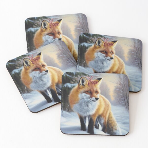 Item preview, Fox Portrait. winter fox, fox in the snow, fantasy fox, whimsical fox, fox for the holidays designed and sold by FoxVibes.