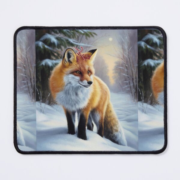 Item preview, Fox Portrait. winter fox, fox in the snow, fantasy fox, whimsical fox, fox for the holidays designed and sold by FoxVibes.