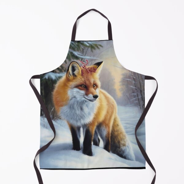 Artikelvorschau, Fuchs-Porträt. Winterfuchs, Fuchs im Schnee, Fantasiefuchs, wunderlicher Fuchs, Fuchs für die Feiertage entworfen und verkauft von FoxVibes.