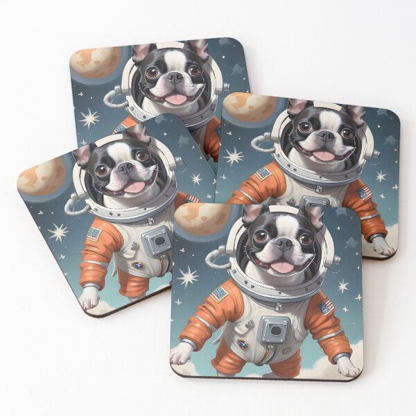 Item preview, One Small Step For Dogs, One Giant Leap For Boston Terriers designed and sold by Hall-O-Gram.