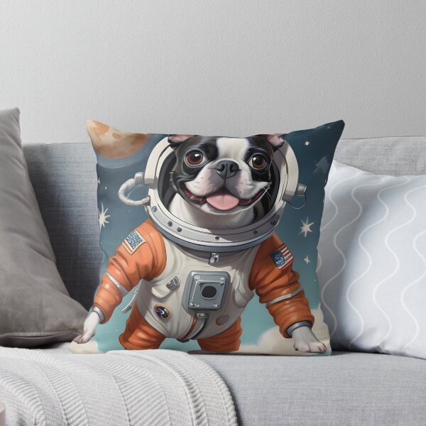 Artikelvorschau, One Small Step For Dogs, One Giant Leap For Boston Terriers entworfen und verkauft von Hall-O-Gram.
