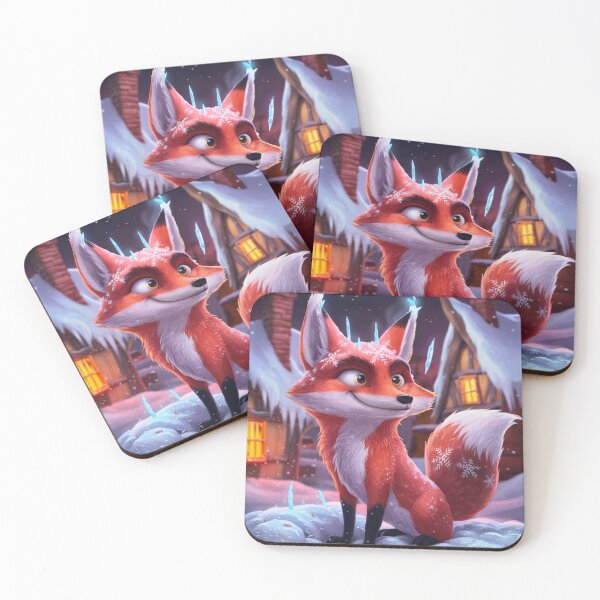 Item preview, Fox Portrait. winter fox, fox in the snow, fantasy fox, whimsical fox, fox for the holidays designed and sold by FoxVibes.