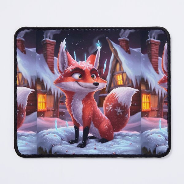 Artikelvorschau, Fuchs-Porträt. Winterfuchs, Fuchs im Schnee, Fantasiefuchs, wunderlicher Fuchs, Fuchs für die Feiertage entworfen und verkauft von FoxVibes.