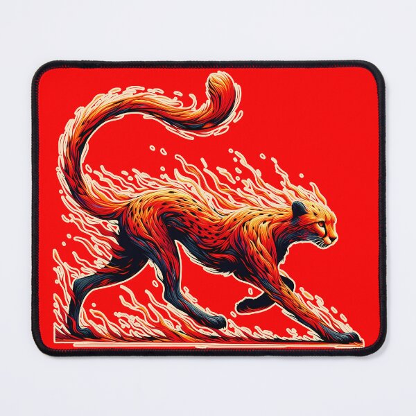 Item preview, Inky Fire Cheetah, Ai Generated Art designed and sold by ACC .
