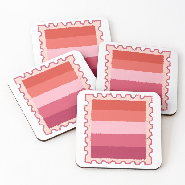 Item preview, Lesbian Flag Stamp designed and sold by saturnisinspace.