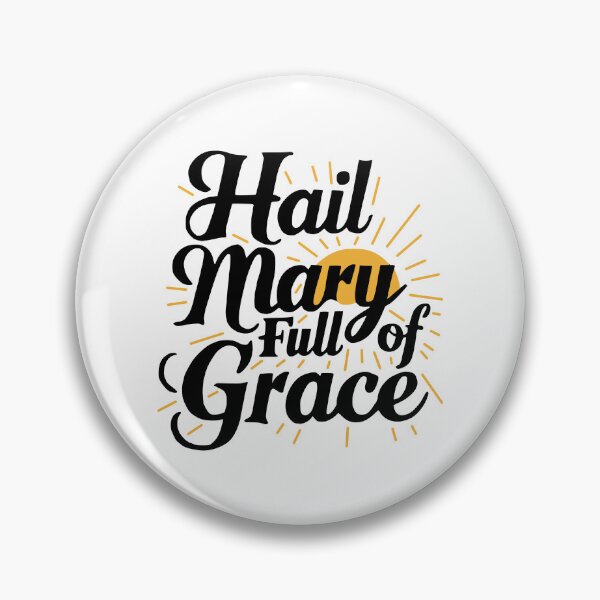 Item preview, Hail Mary Full Of Grace! Black And White Catholic Mary designed and sold by PMCreative.