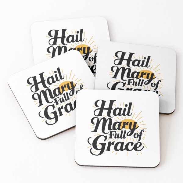 Item preview, Hail Mary Full Of Grace! Black And White Catholic Mary designed and sold by PMCreative.