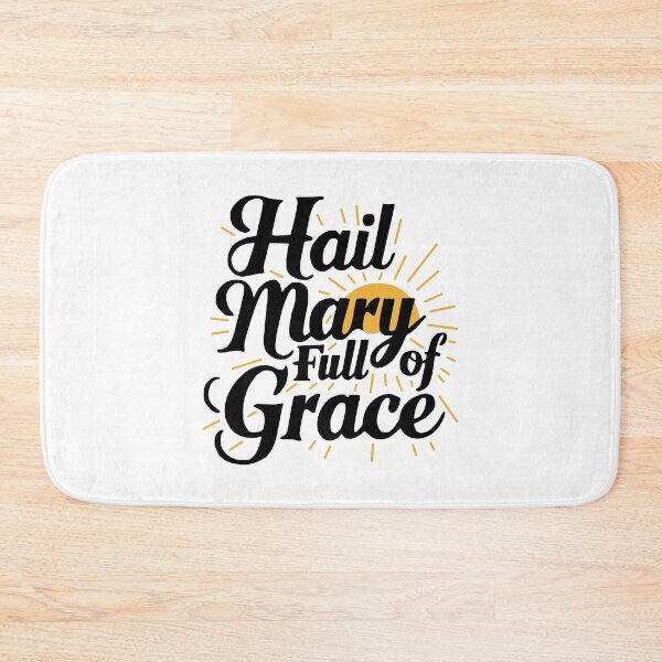 Item preview, Hail Mary Full Of Grace! Black And White Catholic Mary designed and sold by PMCreative.