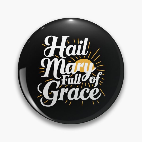 Item preview, Hail Mary Full Of Grace! White And Black Catholic Mary designed and sold by PMCreative.