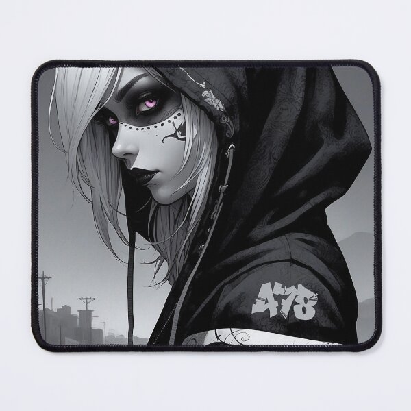 Item preview, Sugar Skull Girl with Black Hoodie and PInk Eyes designed and sold by A78-Designs.