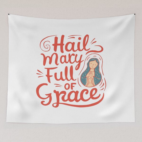 Item preview, Hail Mary Full Of Grace! Cute Catholic Mary designed and sold by PMCreative.